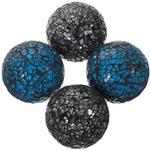 lot 2201 image: BESPORTBLE Mosaic Glass Decorative Balls 2.36 Inch Sphere Ornaments 4 Pcs