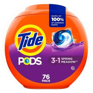 lot 2207 image: Tide Laundry Detergent Pods HE Spring Meadow 76 Ct 57 oz 00030772091661