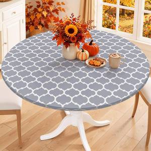 lot 2211 image: Smiry Round Fitted Waterproof Tablecloth 36-44 Inch Table Cover