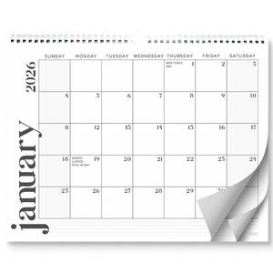 lot 2218 image: Sweetzer & Orange Modern Minimal 2026 Monthly Wall Calendar 13.5 x 10.5 In