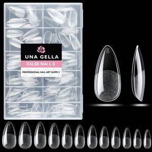 lot 2251 image: UNA GELLA Almond Nail Tips Medium 216pcs X-Soft Gel Press On Nails
