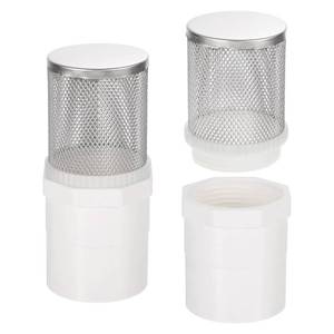 lot 2258 image: uxcell 2 Pcs 304 Stainless Steel Suction Strainer Filter Cover 1.2 Inch