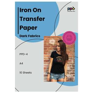 lot 2268 image: PPD Iron-On Heat Transfer Paper 8.5x11 Dark Fabrics 10 Sheets