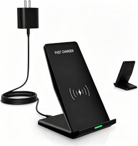 lot 2272 image: Rvelon Wireless Charging Stand 20W with PD USB Adapter Black