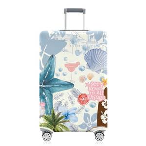 lot 2276 image: Luggage Cover Fits 26-28 Inch Suitcase Coastal Happy Travel