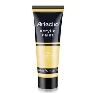 lot 2285 image: Artecho Gold Flash Acrylic Paint 120ml (4.05oz) Tube