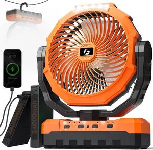 lot 5918 image: Wavmill Portable Camping Fan 48000mAh Rechargeable Detachable Battery