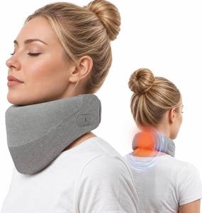 lot 6138 image: Yunari Cordless Cervical Neck Brace Heated Vibrating Memory Foam Gray Medium