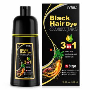 lot 6146 image: Ivnil Black Hair Dye Shampoo for Gray Hair Coverage
