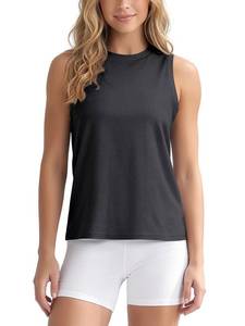 lot 6152 image: ASLABCREW Womens Tank Top UPF 50 Black Heather Large