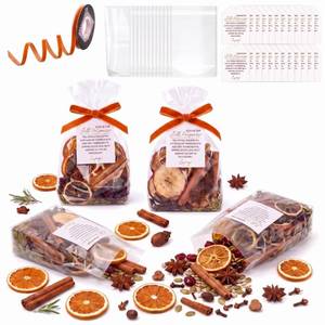 lot 6178 image: Sabary Fall Stovetop Potpourri Bag Kit 24 Pcs With Tags And Velvet Ribbon