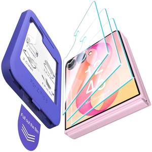 lot 6188 image: SSLOTSCASE Screen Protector 3 Pack Tempered Glass For Samsung Galaxy Z Flip 8