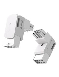 lot 6196 image: EZDIY-FAB PCIe 8-Pin GPU Power Adapter 90 Degree RVS White 2 Pack