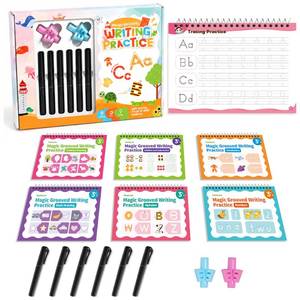 lot 7884 image: Timetome Large Grooved Handwriting Practice Books for Kids, Set of 6
