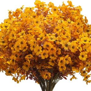 lot 7891 image: Grunyia Artificial Fall Mums 16 Bundles 13.5 In Outdoor UV Resistant Yellow