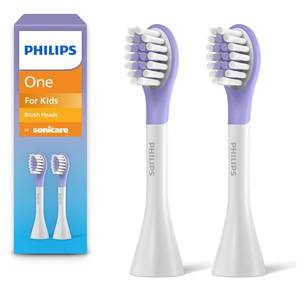 lot 8406 image: Philips Sonicare Replacement Brush Heads for Kids, 2 Pack, Purple