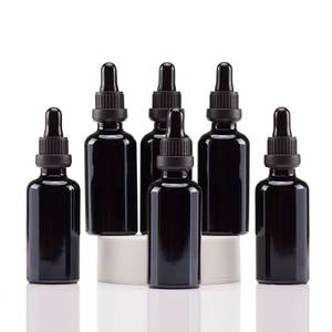 lot 9516 image: YIZHAO Black Glass Dropper Bottle 2oz, Tincture Bottles with Glass Dropper, for Essential Oils, Aromatherapy, Cosmetic, Laboratory, Pharmacy, Liquids, Travel ��6 Pcs