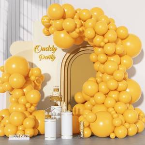 lot 10298 image: Ouddy Party 129Pcs Mustard Fall Balloon Arch Garland Kit in 18 12 10 5 Inch