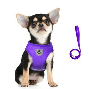 lot 10301 image: FEimaX Dog Harness and Leash Set for Walking, Soft Mesh Adjustable Easy Control Lightweight Cat Vest Harnesses with Reflective Strips, Escape Proof Small Dogs Cats Vests