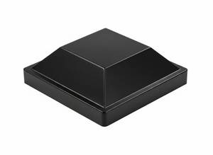 lot 10306 image: Aluminium Fence Post Caps for True 3 x 3 Fence Posts, Aluminum, Metal,Wood,Mailbox Posts, Pyramid Post Cap Cover Pressure Fit- Black (1Pc)