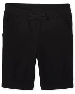 lot 10319 image: The Childrens Place Girls Active French Terry Shorts, Black Single, Small