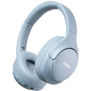 lot 10321 image: TOZO HT3 Hybrid Noise Cancelling Wireless Headphones, 90H Over Ear Headset