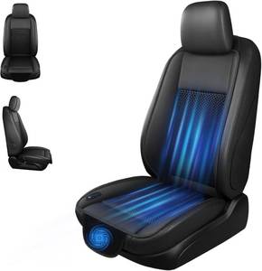 lot 11271 image: BHFJTURIO Cooling Car Seat Cover with 12V Fan, 3-Speed Ventilated Cushion