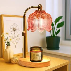 lot 11327 image: GEEZO Electric Fragrance Candle Warmer Lamp with Timer and Dimmer