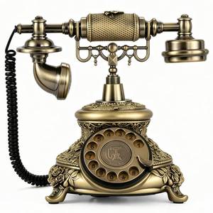 lot 11346 image: WICHEMI Vintage Rotary Dial Corded Landline Phone Antique Style