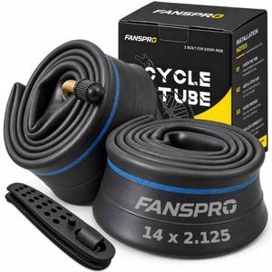 lot 12090 image: FANSPRO Electric Bike Inner Tube 14 x 2.125 2 Pack With Tire Levers