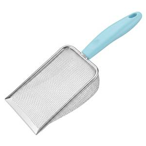 lot 12093 image: Zelphvt Stainless Steel Cat Litter Scoop 2mm Mesh 10.9 x 3.9 Inch
