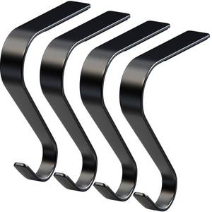 lot 12123 image: ZYSUN Christmas Stocking Holders for Mantle, Set of 4, Non-Slip Fireplace Hooks