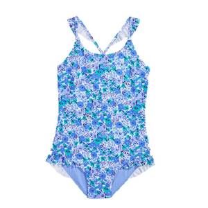 lot 12130 image: Vineyard Vines Girls Ruffle One Piece Swimsuit UPF 50