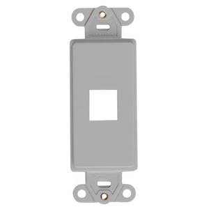 lot 12168 image: Leviton QuickPort Decora Insert 1-Port Grey 41641-GY