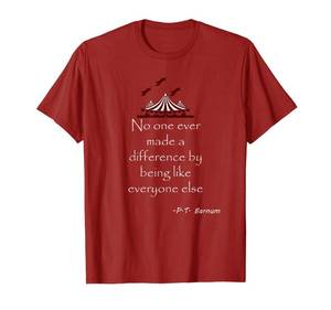 lot 12169 image: The Greatest Dreamer Quotes Tees Ringmaster PT Barnum Circus Quote T-Shirt Purple Youth Large (color differs from stock photo)