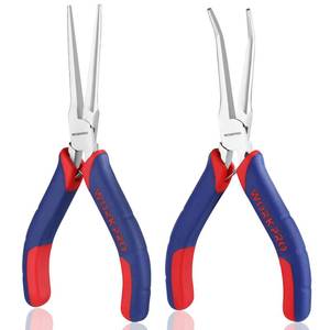 lot 12172 image: WORKPRO Mini Needle Nose Pliers Set 6-Inch 2-Piece Smooth Jaw