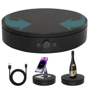lot 12174 image: Foxvee Rotating Display Stand 360° Bidirectional 4.53 Inch Black