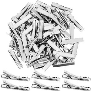 lot 12180 image: Hotop Small Alligator Metal Hair Clips 200 Pcs Silver