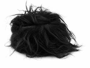 lot 12192 image: MeiSan Faux Fur Craft Fabric 2x60 Inch Black Shaggy Fluffy