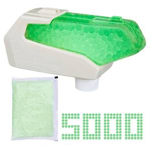lot 12195 image: Nerf Pro Gelfire Nightfall Hopper and 5000 Glow in the Dark Dehydrated Rounds
