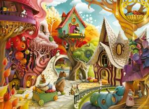 lot 12200 image: Ravensburger Puzzle 500 Piece Home Sweet Home
