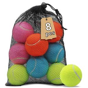 lot 12213 image: ZHUOKECE Tennis Balls 8 Pack Colorful Dog Balls