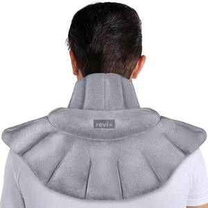 lot 13076 image: REVIX Microwavable Neck & Shoulder Heating Pad, Moist Heat, Gray