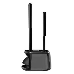 lot 13077 image: SetSail Toilet Plunger and Brush Set with Storage Caddy, Black