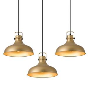 lot 13078 image: ALAISLYC 3-Light Gold Pendant Light Fixture with Dome Shade