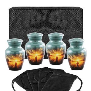lot 13081 image: Eternal Memorials Fishing Theme Keepsake Urn for Ashes 2.75 x 1.75 Set of 4