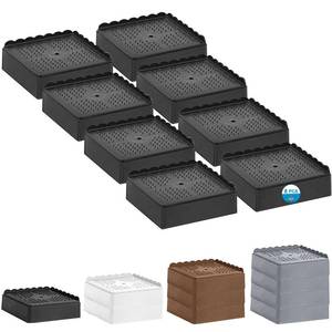 lot 13089 image: EGTTGIN Bed Risers 1 Inch Stackable Furniture Riser Black 8 Pack
