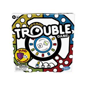 lot 13099 image: Hasbro Gaming Trouble Board Game, Power Die & Shield, 2-4 Players, Ages 5