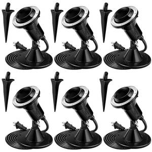 lot 13115 image: Relaxweex Outdoor Flood Light Holder Socket, E26, 6 Ft, Black, 6 Pack