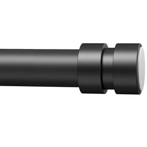 lot 13139 image: BRIOFOX Adjustable Tension Curtain Rod 24 to 50 Inch Black